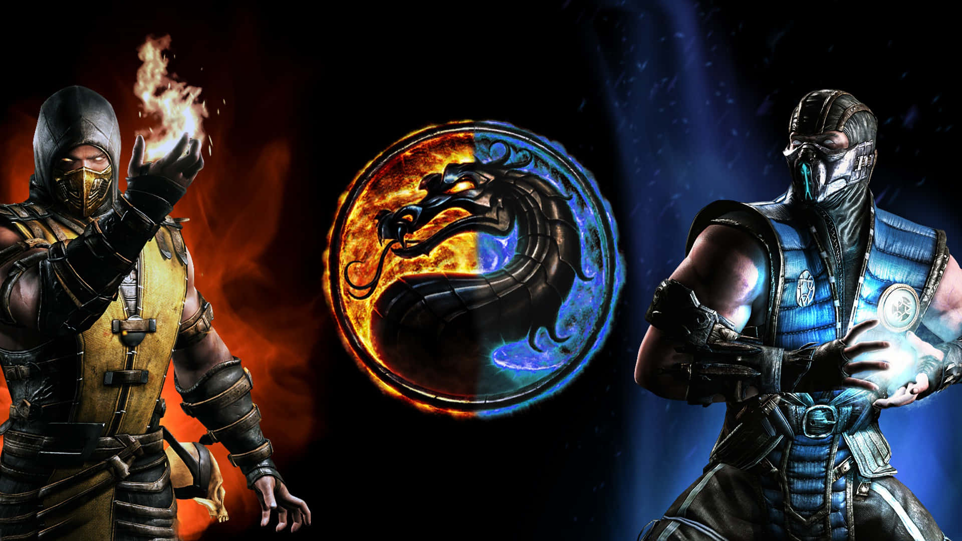 Lendáriolutador Scorpion Da Série De Videogames Mortal Kombat. Papel de Parede