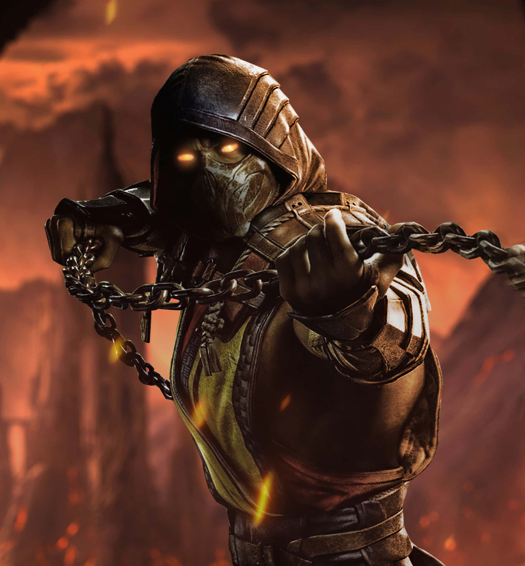Mortalkombat Scorpion Spielaufnahmen Von Grafiken Wallpaper