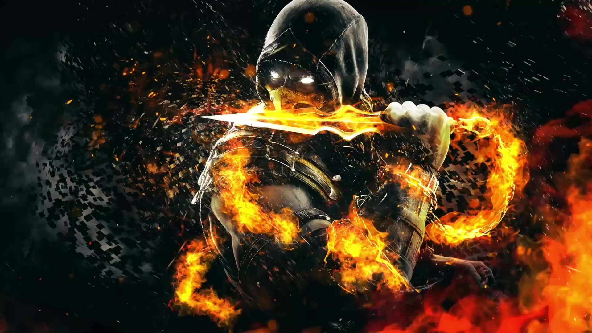 Skorpionaus Der Mortal Kombat-spielreihe Wallpaper
