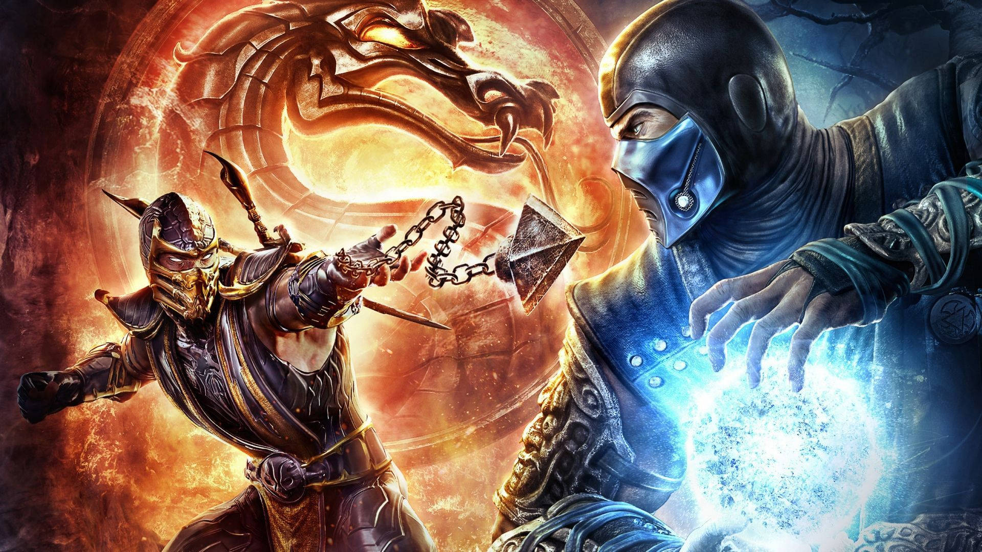 Mortal Kombat Scorpion Vs Sub Zero Battle Wallpaper
