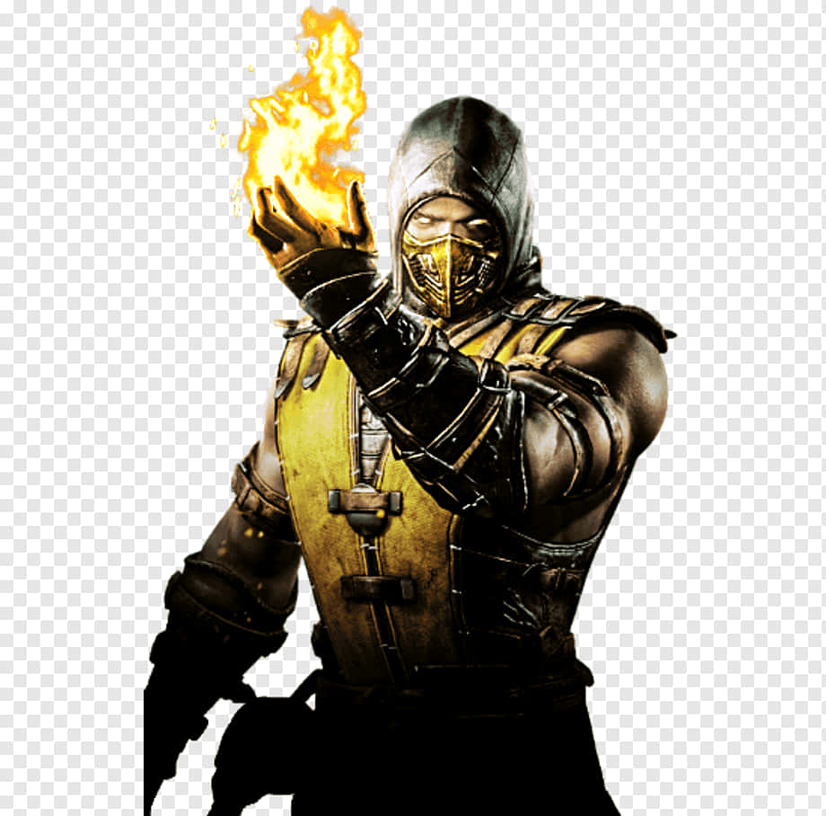 Den ikoniske Mortal Kombat-karakter Scorpio søger hævn på tapet. Wallpaper
