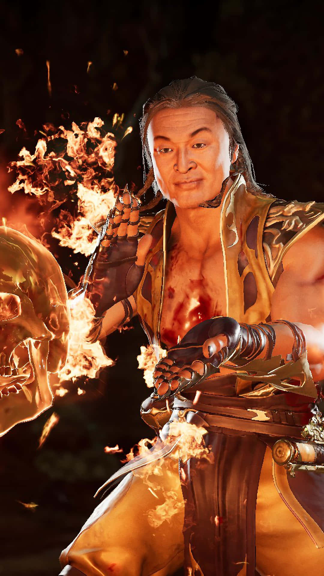 Shang Tsung, the Shapeshifting Sorcerer of Mortal Kombat Wallpaper