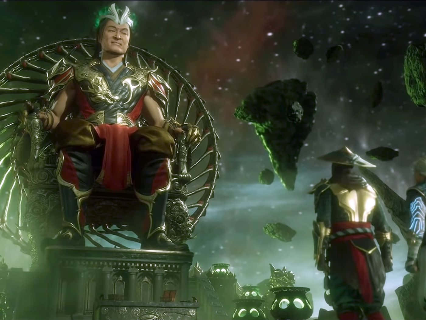Shang Tsung displays his mystic powers in Mortal Kombat. Wallpaper