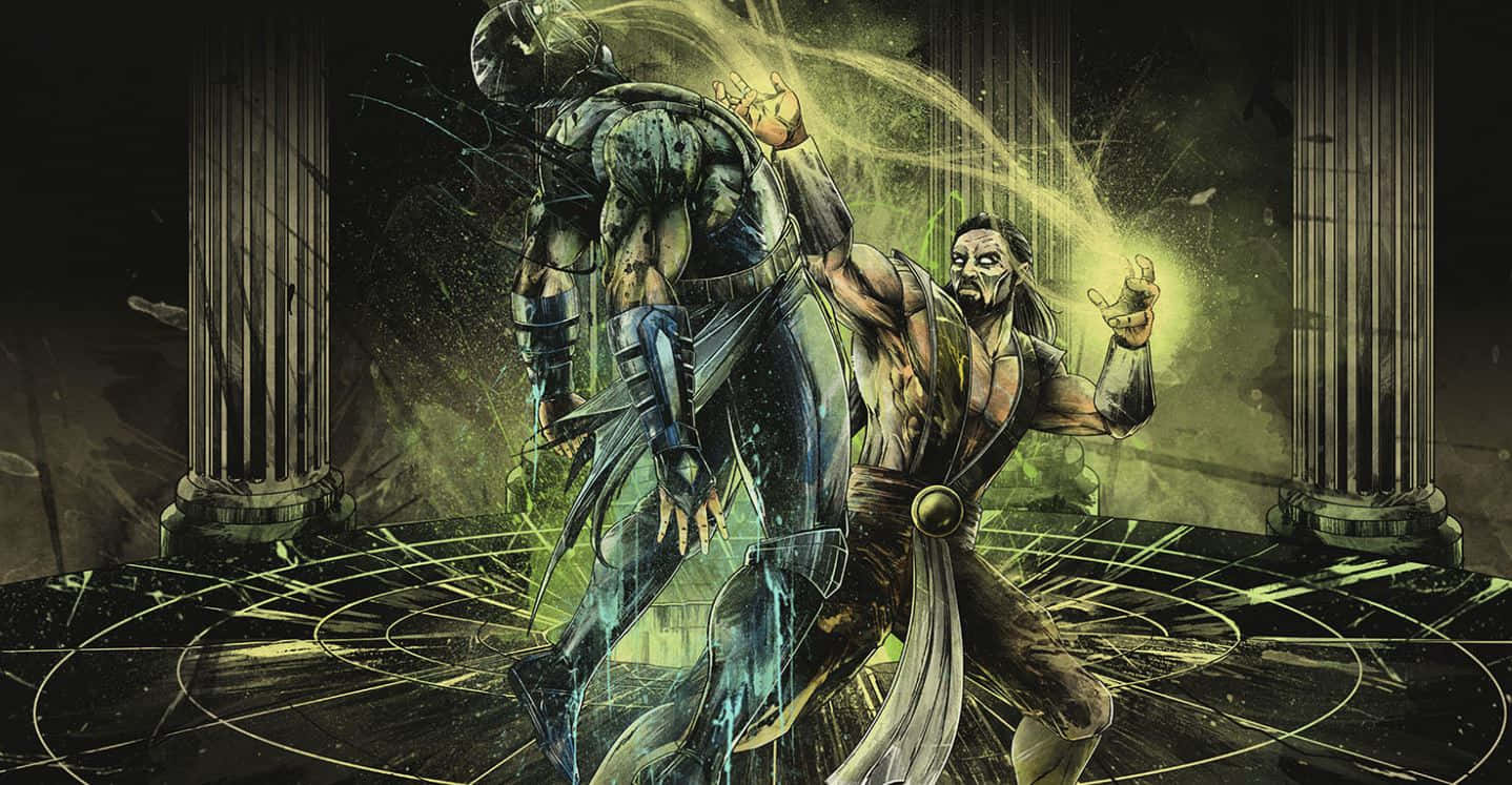 Shang Tsung, the powerful sorcerer of Mortal Kombat, displays his might. Wallpaper