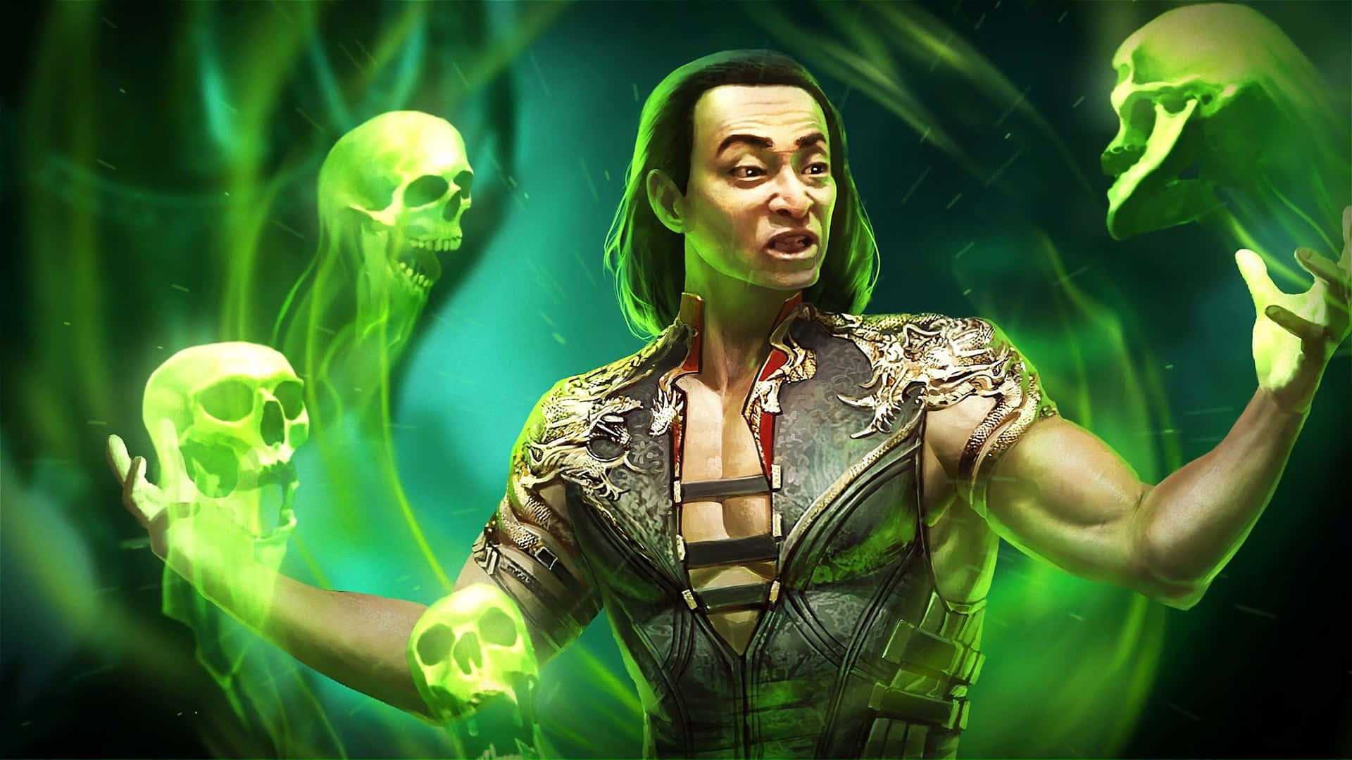 Download The Mighty Shapeshifter Shang Tsung of Mortal Kombat Wallpaper