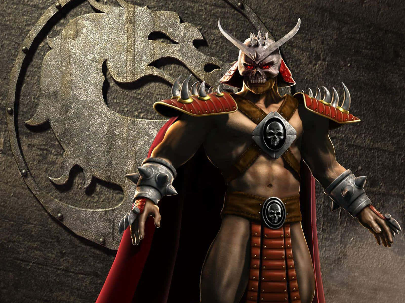 Shao Kahn, the Mighty Emperor, Dominating in Mortal Kombat Wallpaper