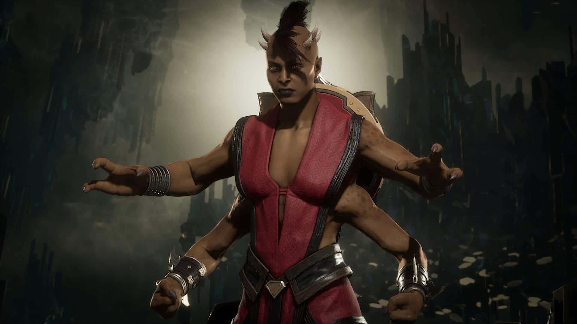 Sheeva,la Feroz Guerrera Shokan De Cuatro Brazos En Mortal Kombat. Fondo de pantalla