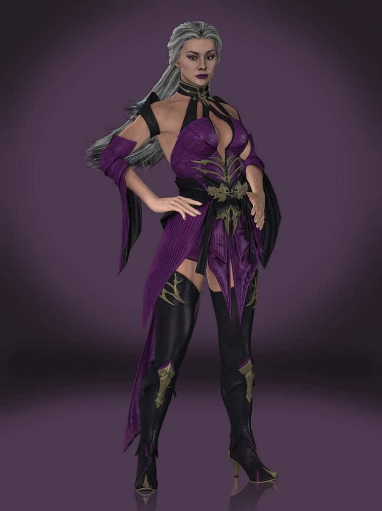 Sindel, the Queen of Outworld, unleashes her power in Mortal Kombat Wallpaper