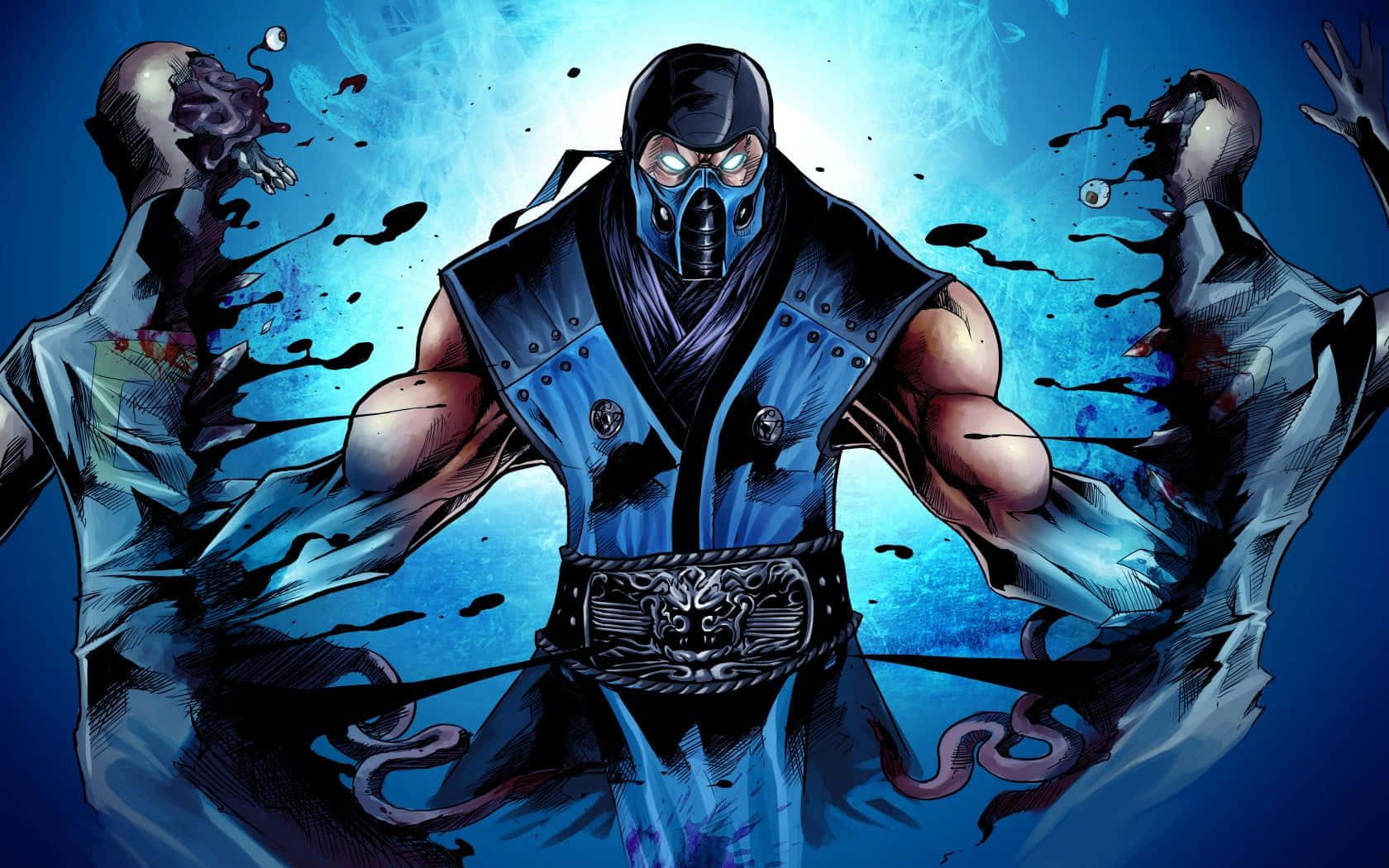 Sub-Zero unleashes his icy powers in Mortal Kombat Wallpaper