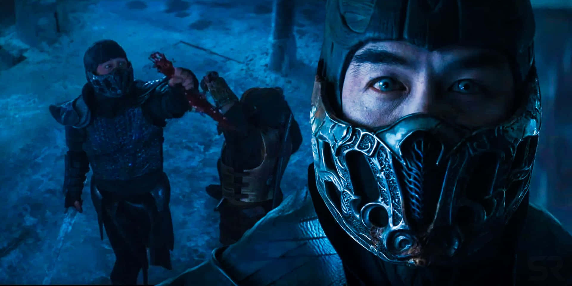 Sub-Zero showing his incredible ice powers in Mortal Kombat. Wallpaper