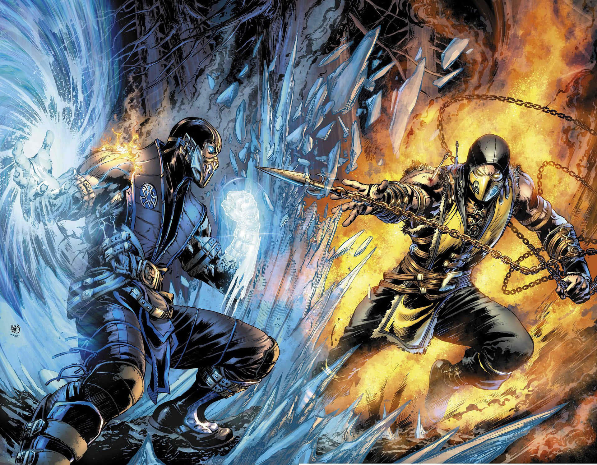 Sub-zero, the Icy Ninja Warrior from Mortal Kombat Wallpaper