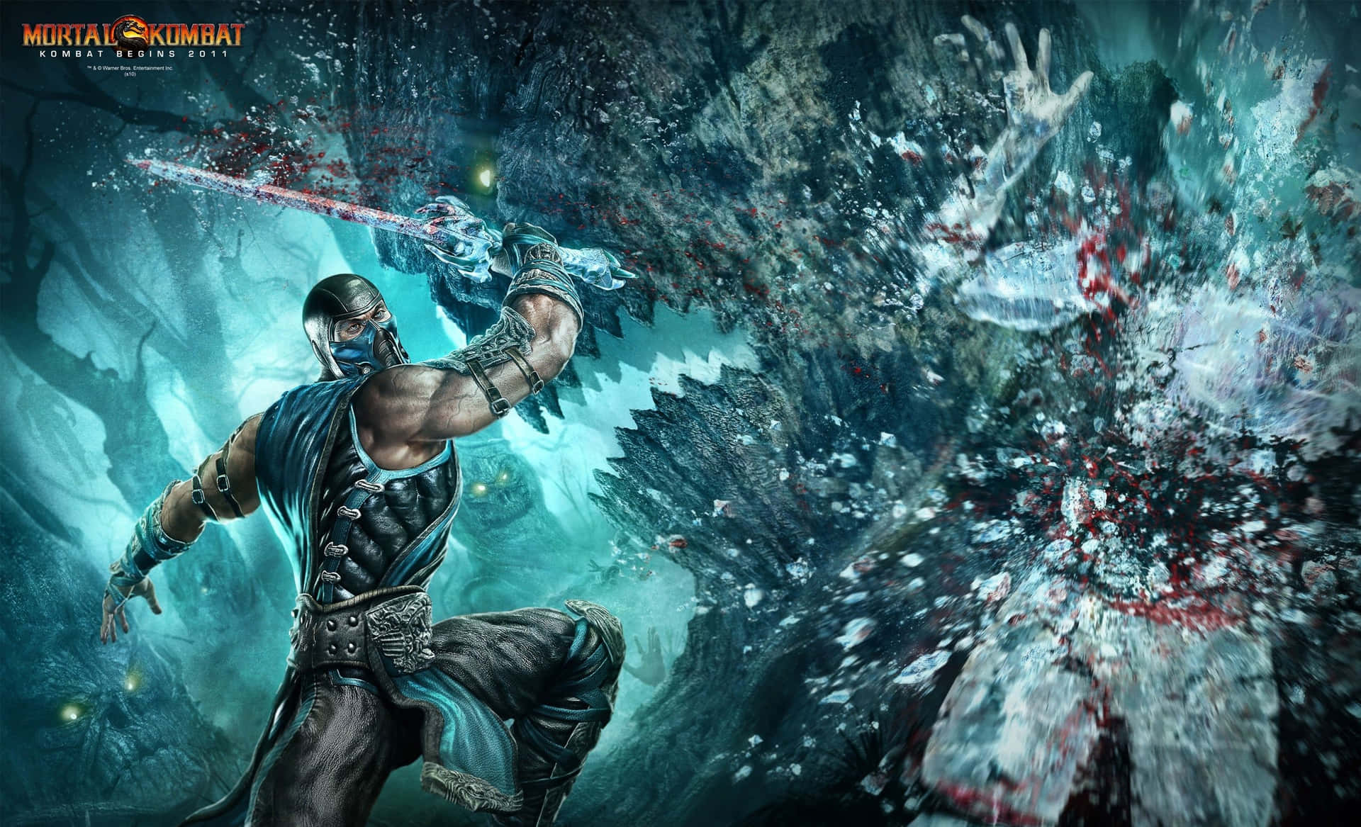 Sub-Zero, the ice warrior in Mortal Kombat Wallpaper