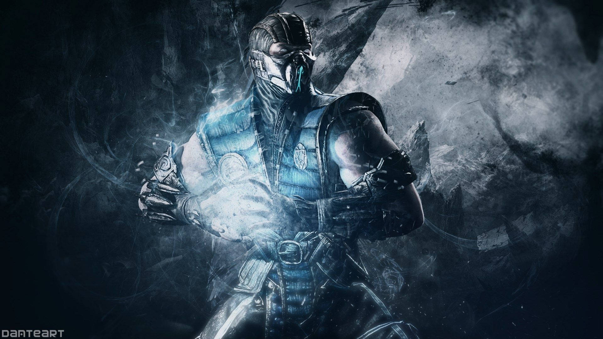 Sub-Zero Unleashing His Ice Powers in Mortal Kombat Wallpaper