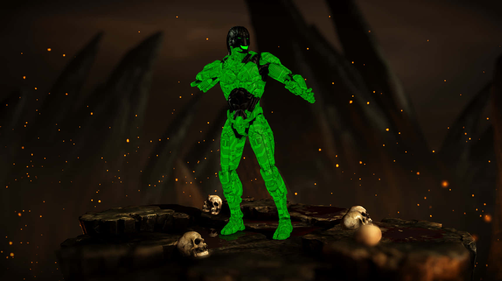 Triborg, the Ultimate Cyber Warrior in Mortal Kombat Wallpaper