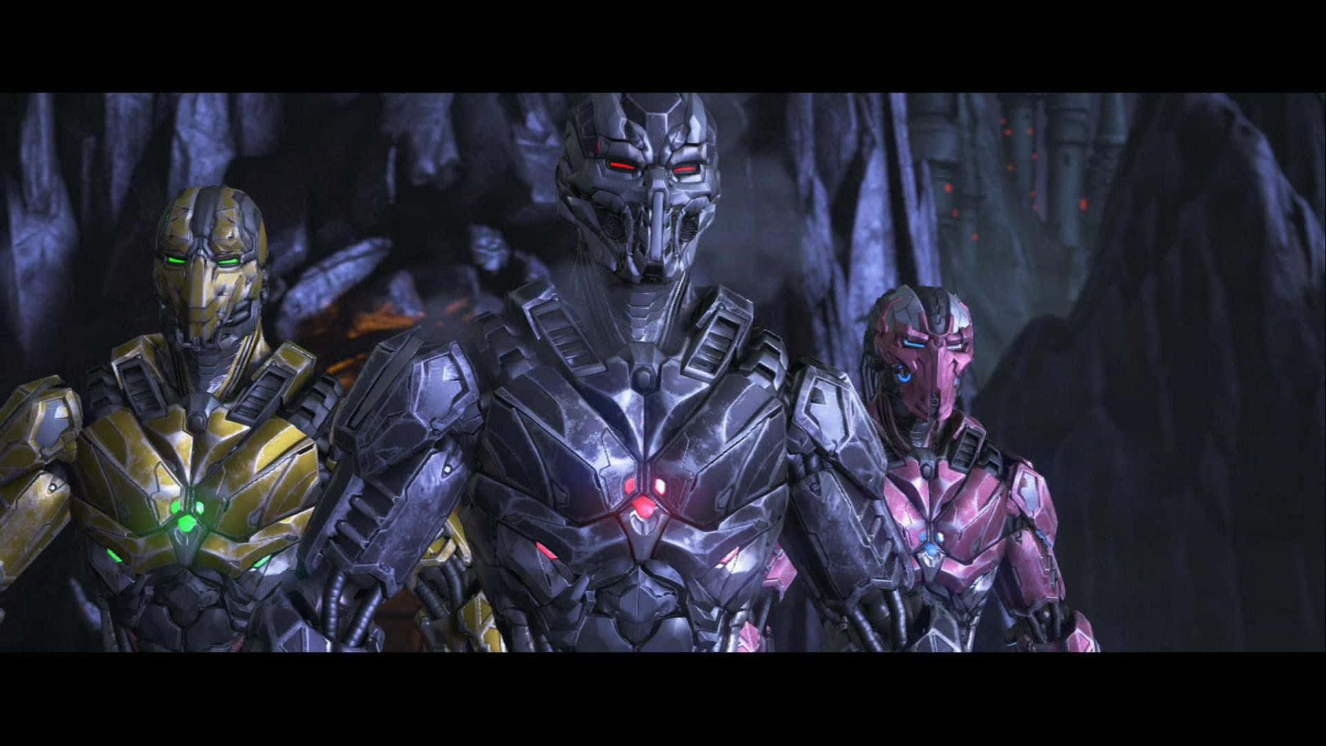 Mortal Kombat's Tri-Borg unleashes intense action in high-definition wallpaper. Wallpaper