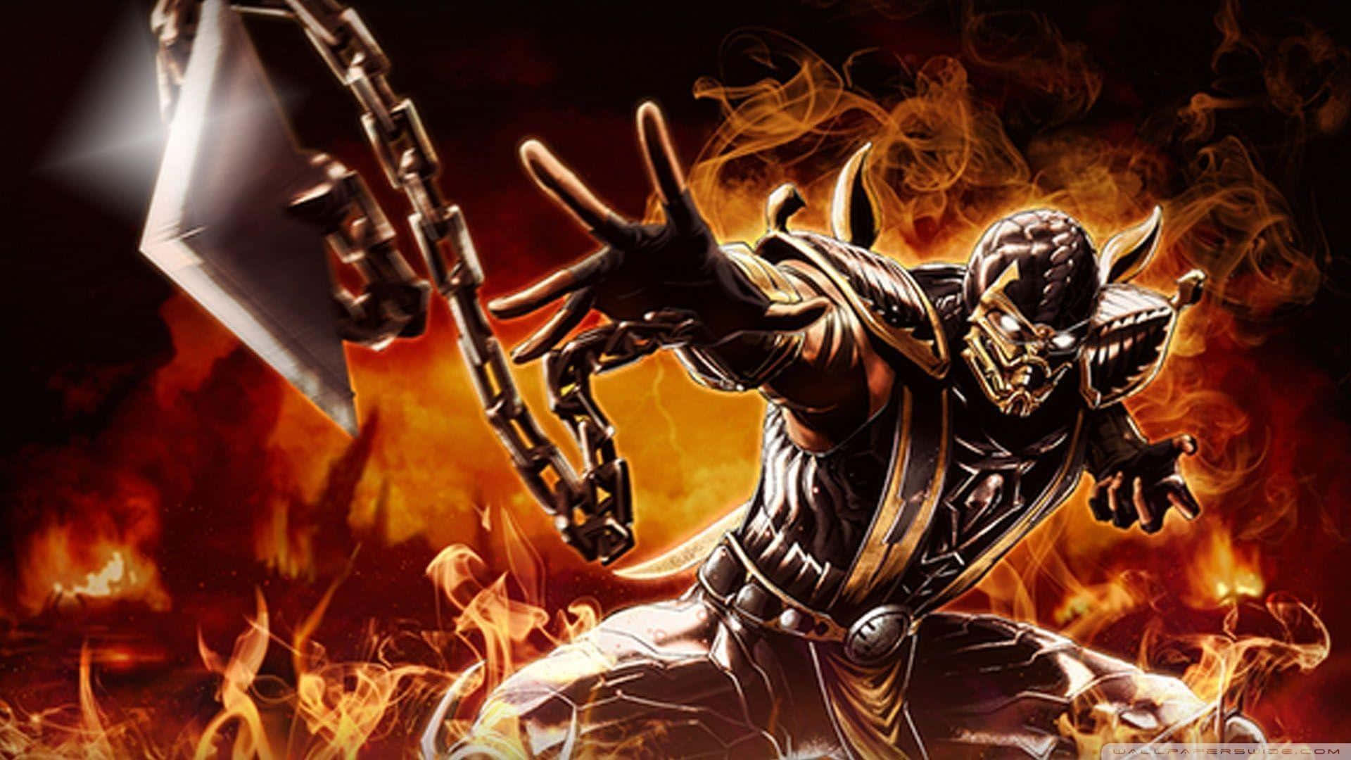 Mortal Kombat's Fearsome Triborg Unleashed Wallpaper