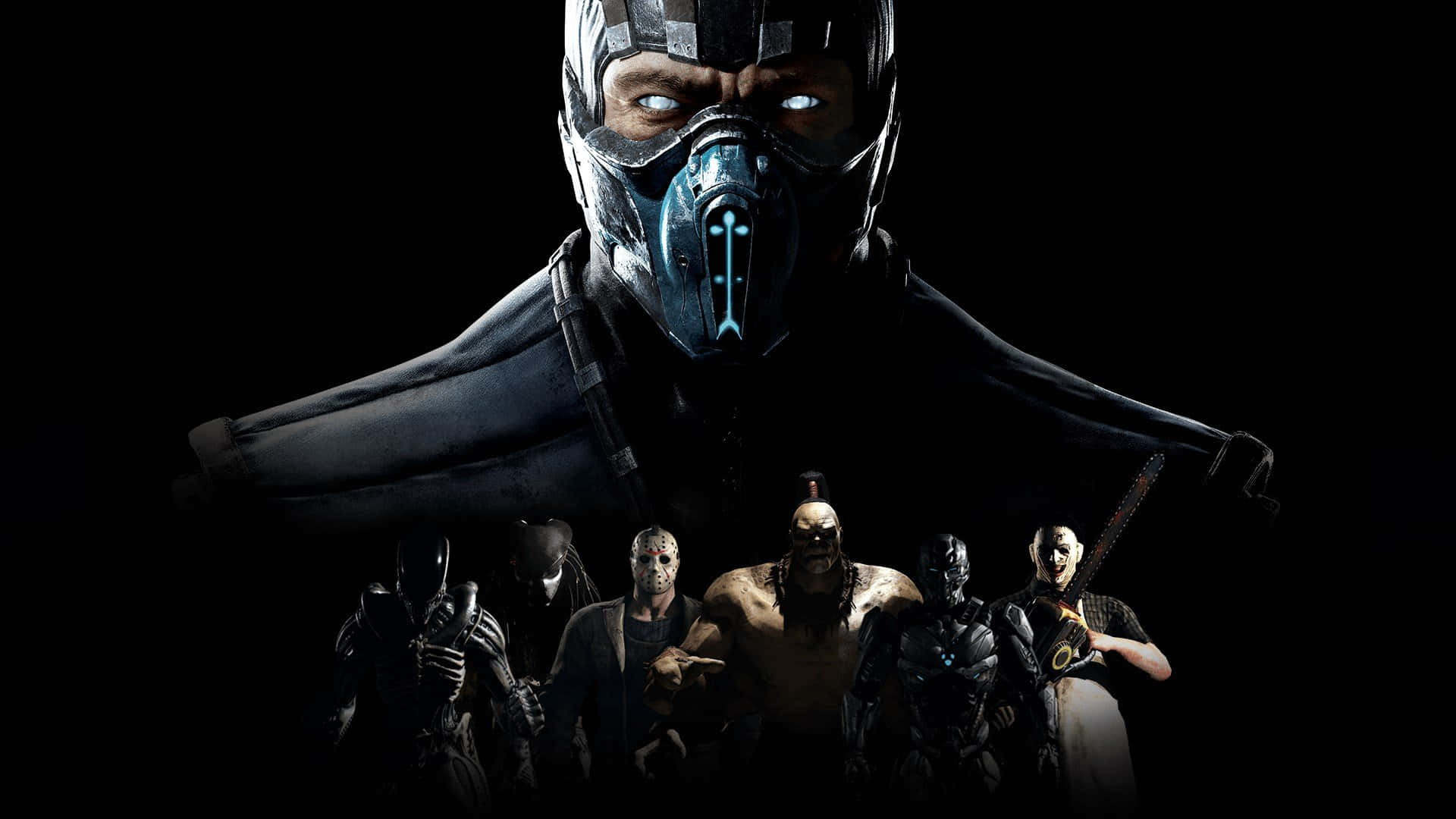 Mortal Kombat's fierce Triborg standing ready for battle Wallpaper