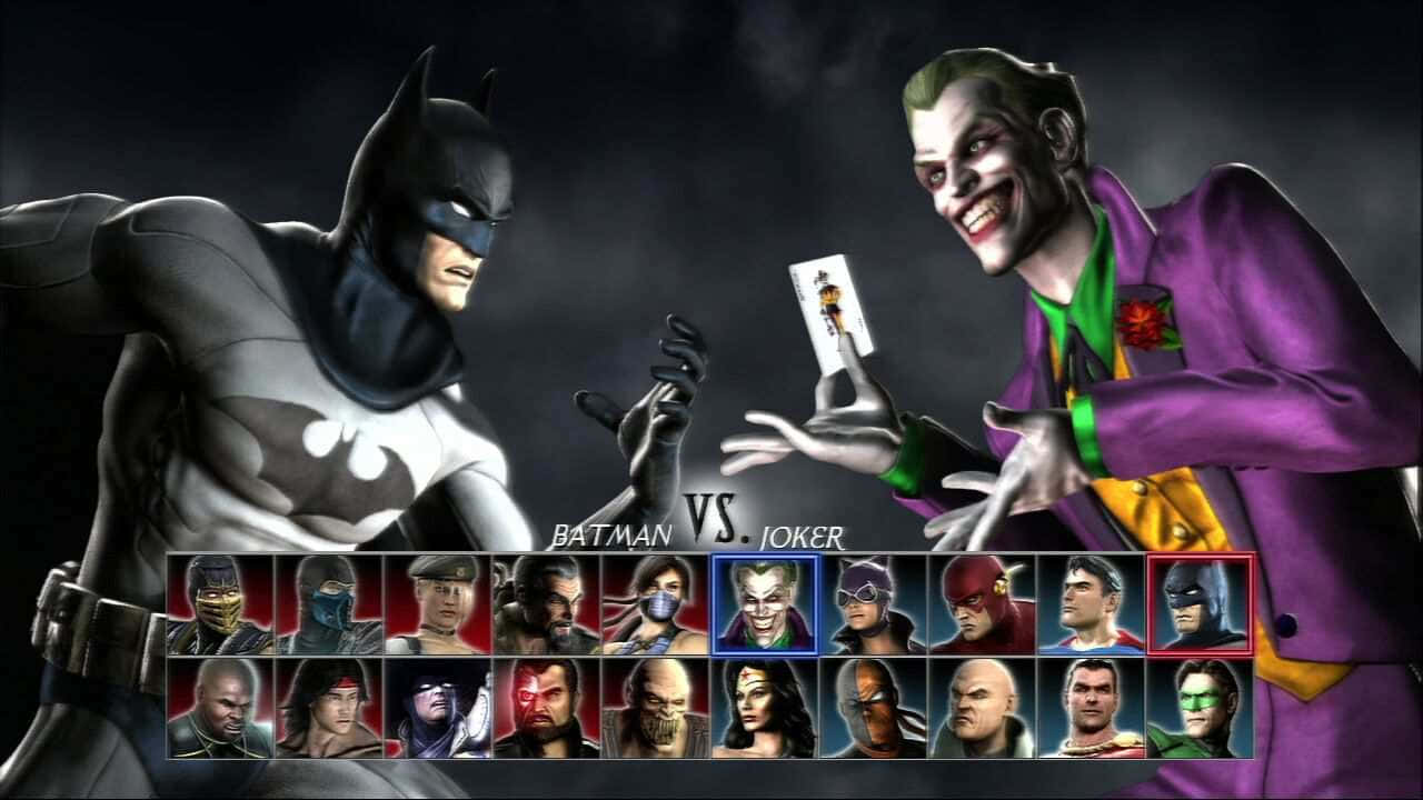 Battle of legends: Mortal Kombat warriors face off against DC Universe heroes in an epic crossover showdown Wallpaper