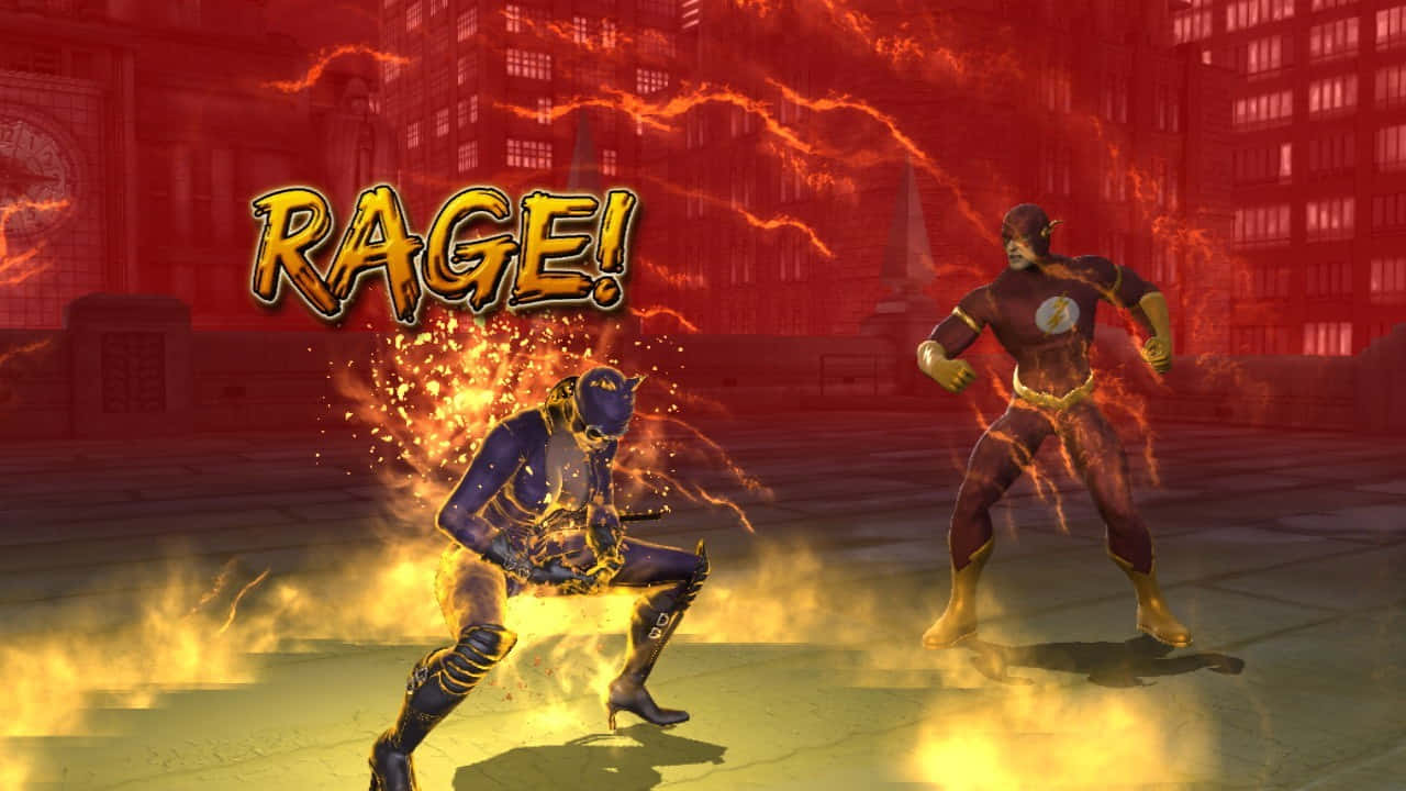 Epic Clash of Mortal Kombat and DC Universe Characters Wallpaper