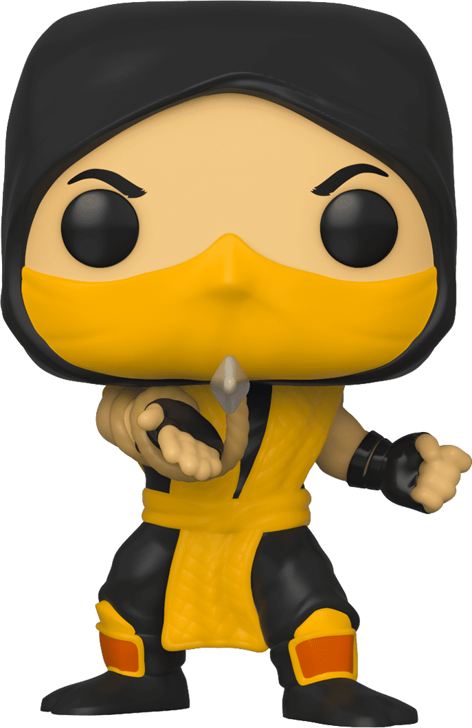 Mortal Kombat Yellow Ninja Figure.png PNG