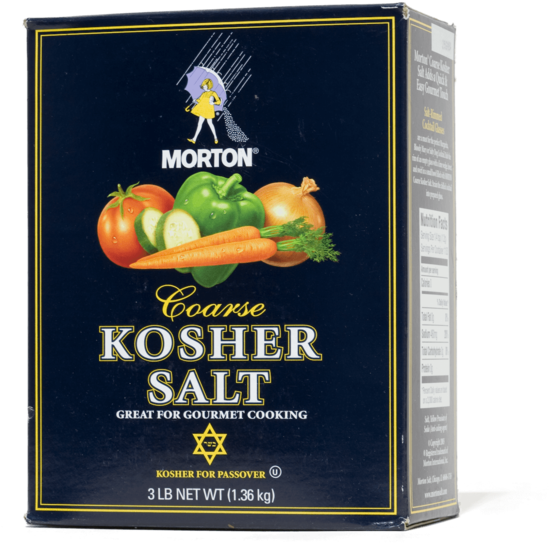 Morton Coarse Kosher Salt Box PNG