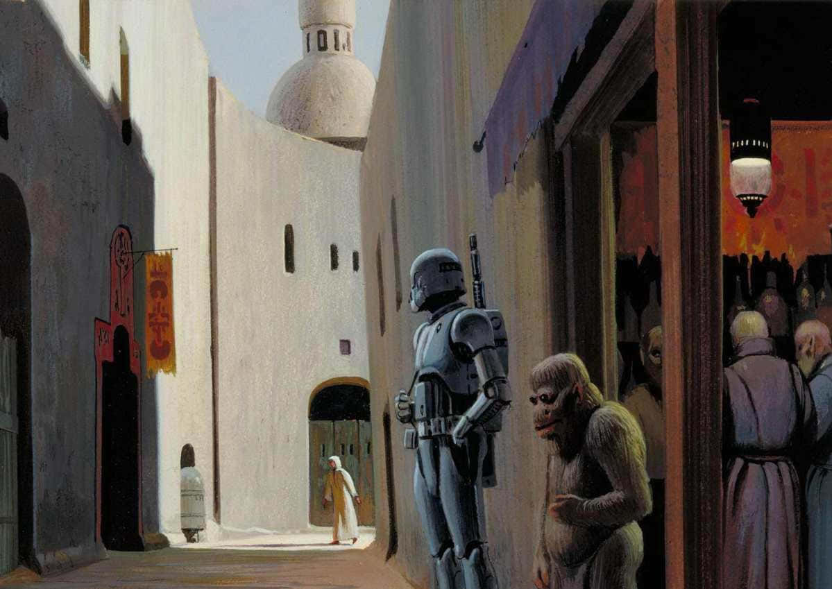 A spectacular view of Mos Eisley Wallpaper