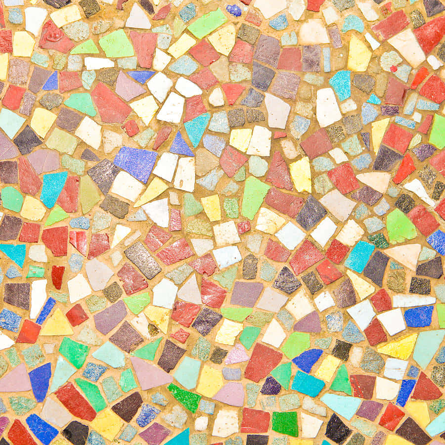 Mosaic Tile Background With Colorful Tiles