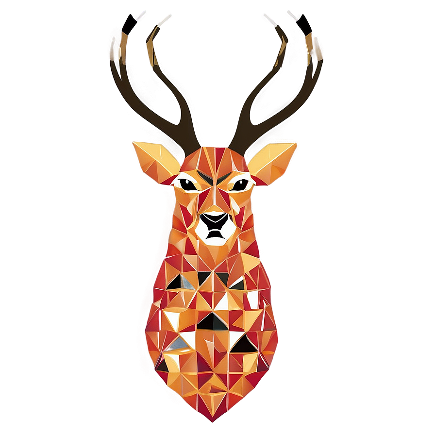 Mosaic Deer Head Pattern Png 52 PNG