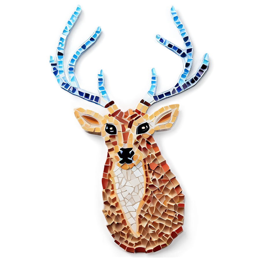 Mosaic Deer Head Pattern Png Ydy PNG