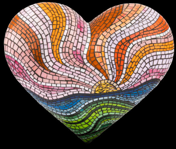 Mosaic Heart Artwork PNG