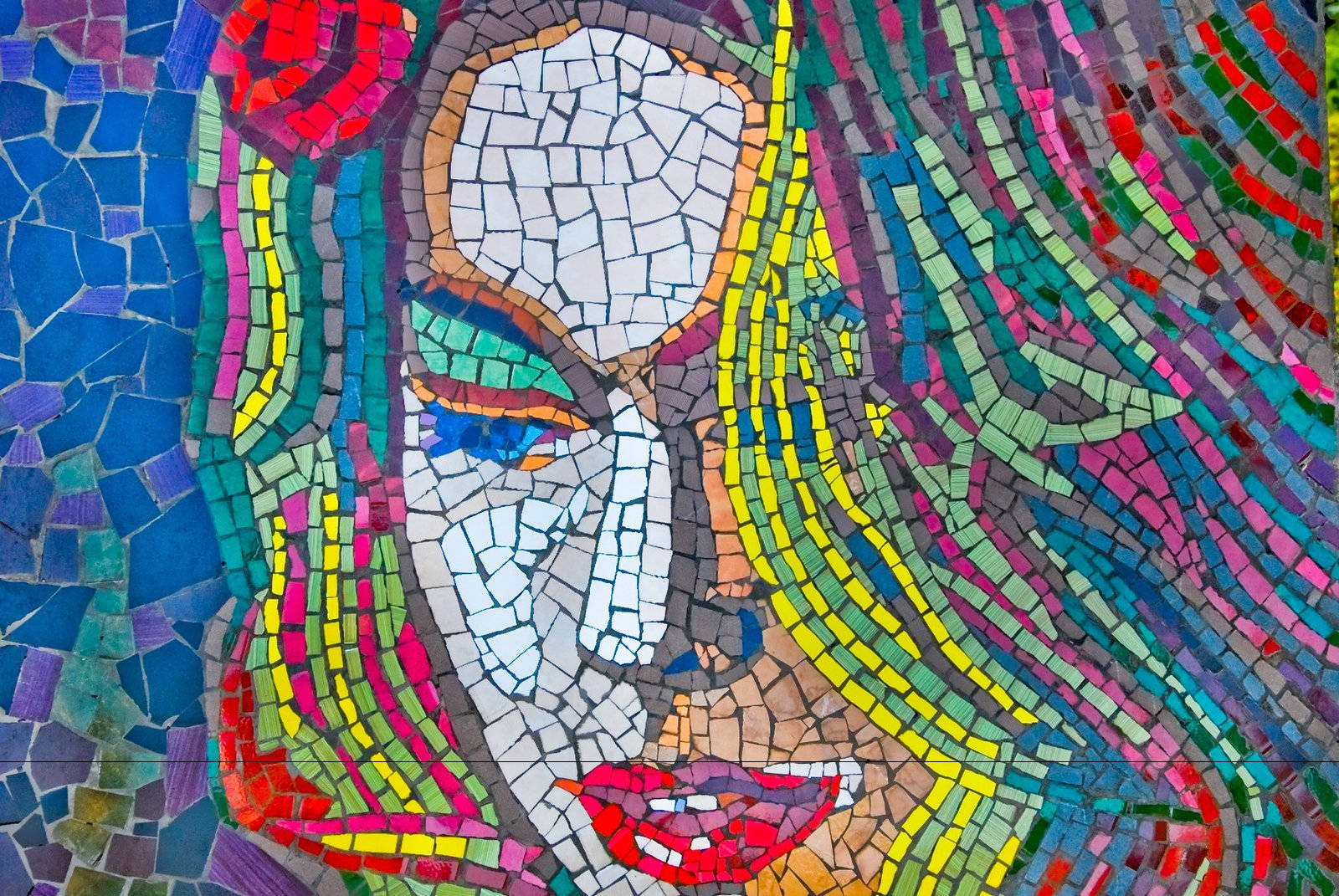 Mosaic Of A Girl Wallpaper