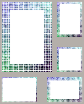 Mosaic Pattern Frames Collection PNG