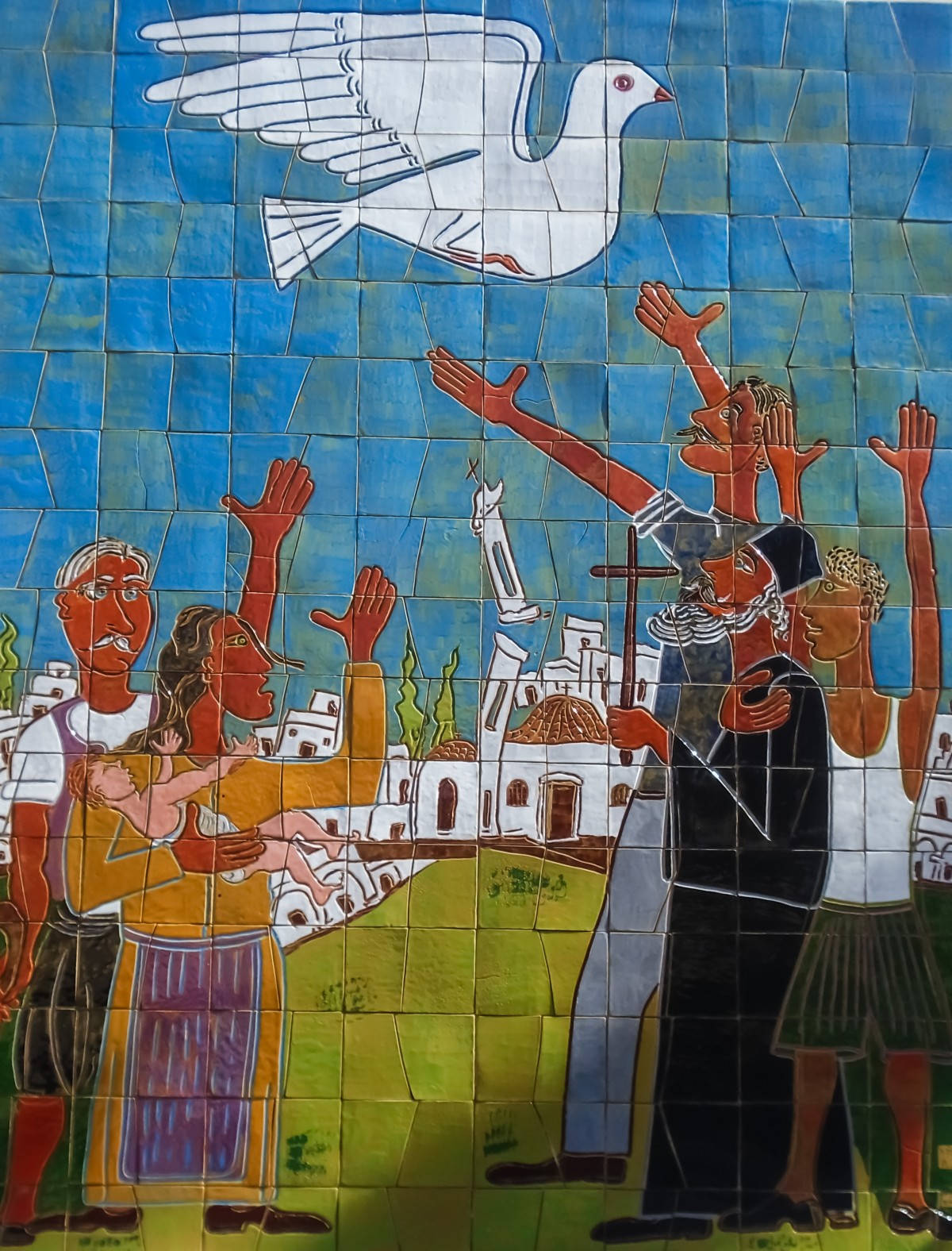 Mosaic Peace Of People Art