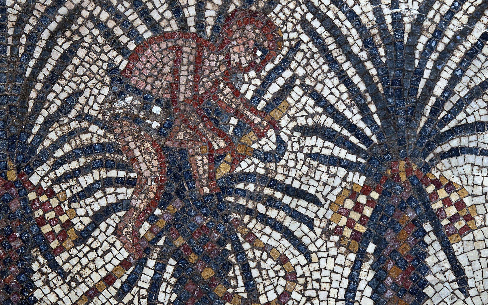 Mosaic Of A Man With A Palm Tree