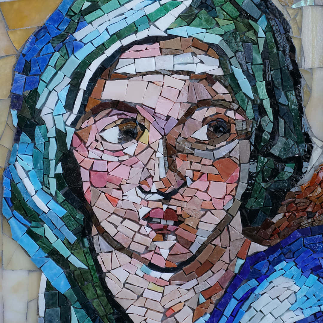 Påkostatfärgglatt Mosaik