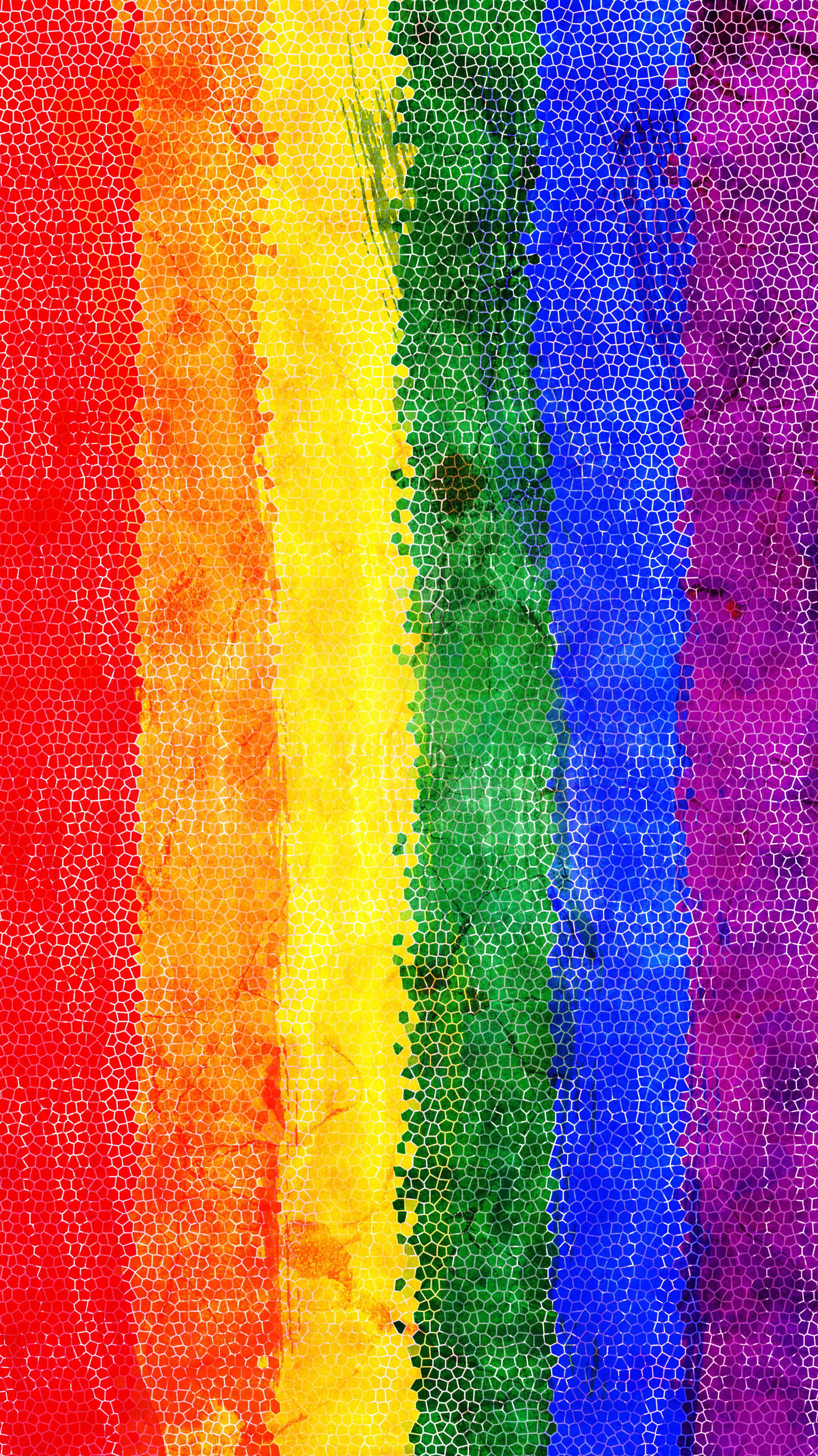 Mosaic Rainbow Flag Lgbt Phone Background
