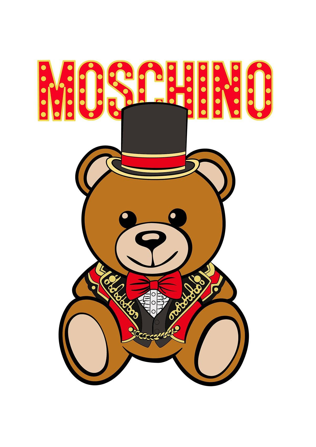 Download Moschino Bear Wearing Jacket Wallpaper