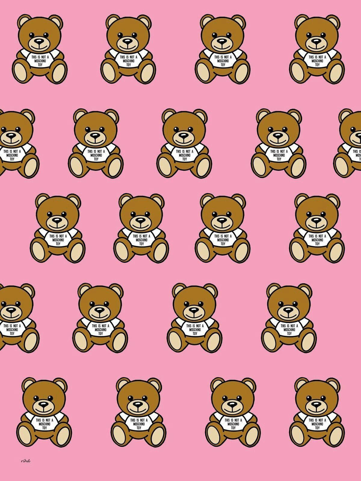 Moschino Bears Pattern Wallpaper