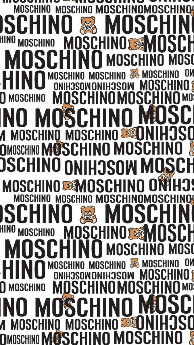 Logotipoe Ursinhos Da Moschino Papel de Parede