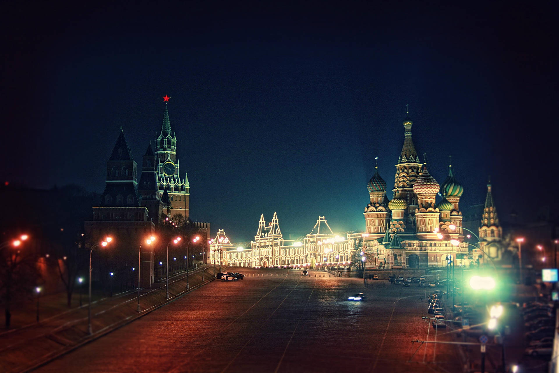 Moskva Røde Plads Natudsigt Wallpaper
