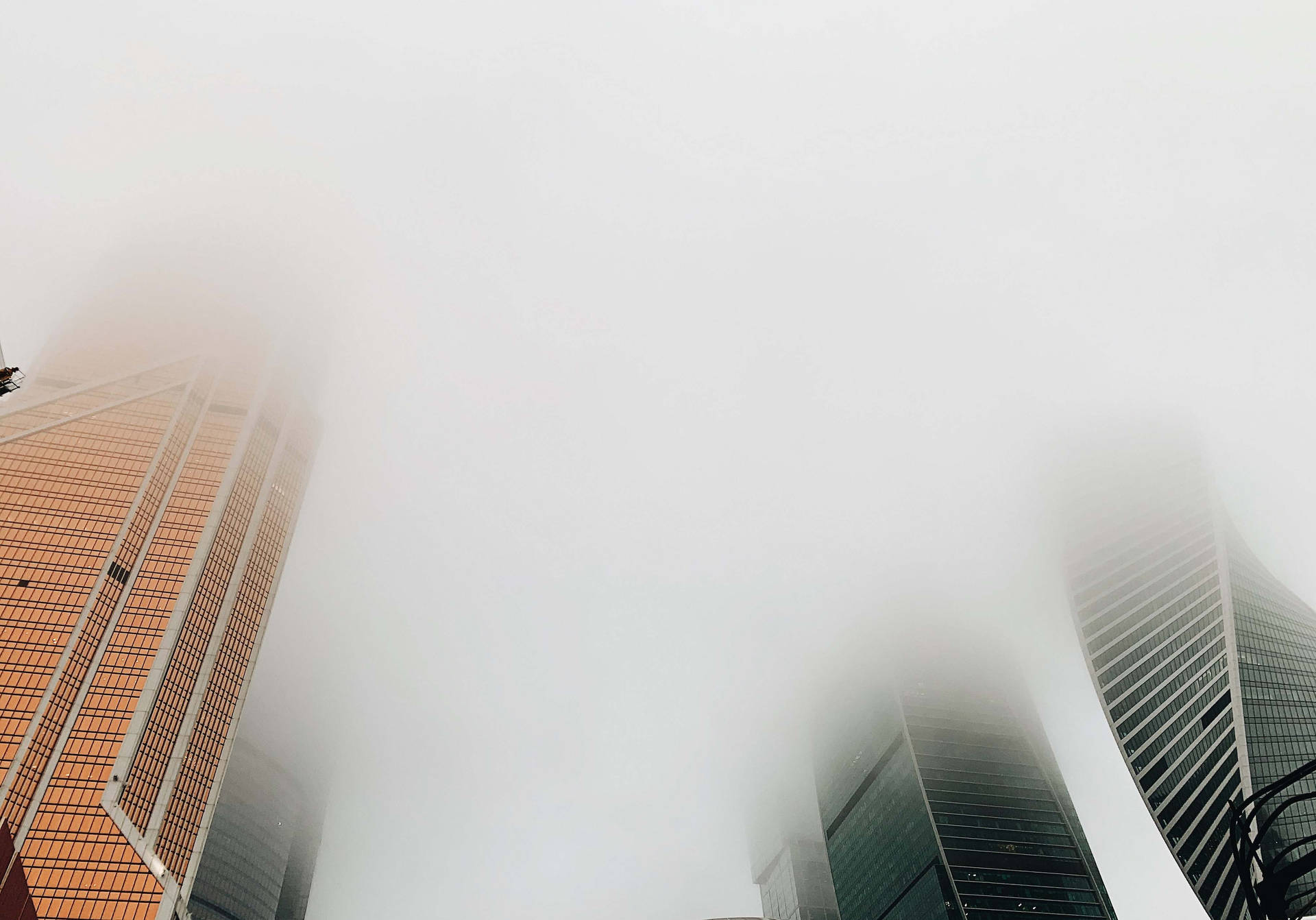 Moskaurussland Wolkenkratzer Nebel Wallpaper