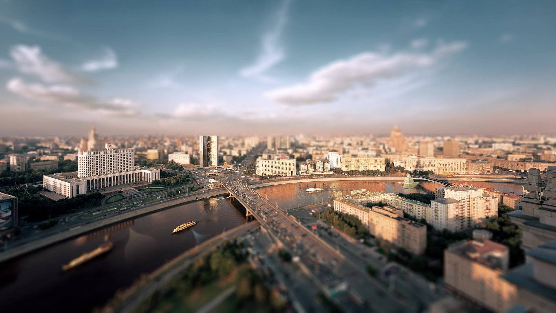 Moscow Russia Vintage Shot Wallpaper
