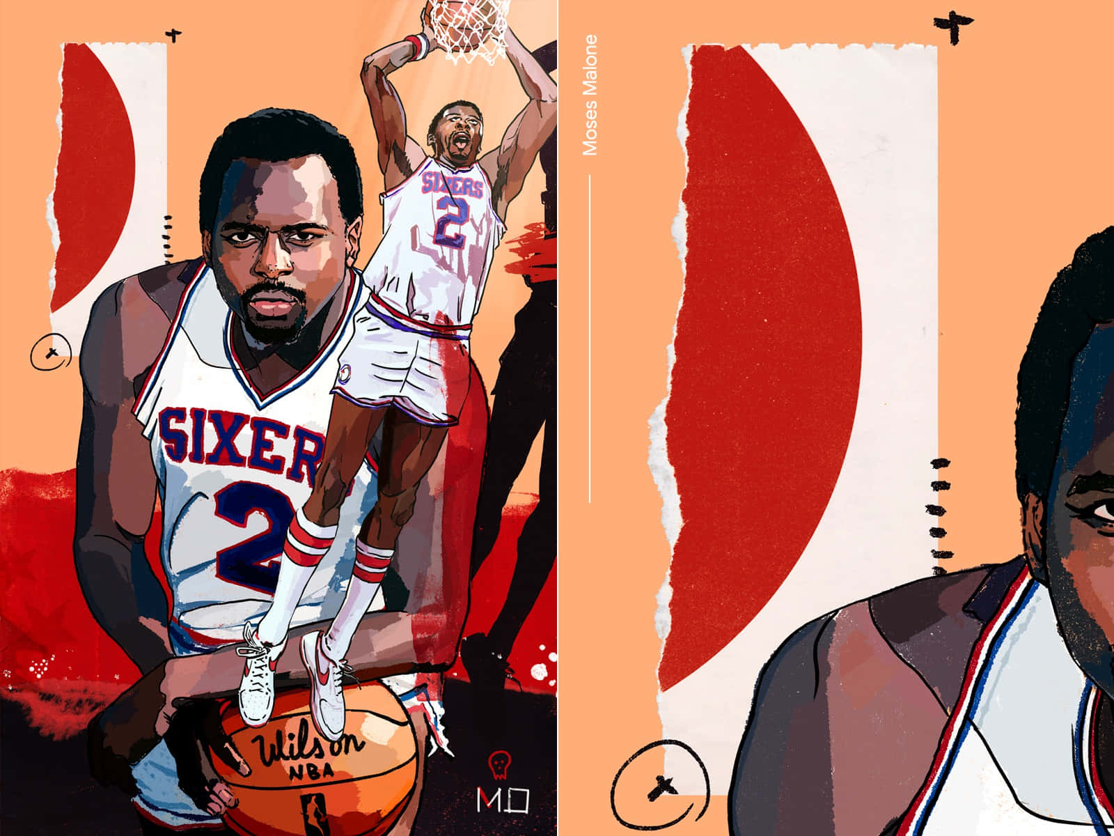 Moses Malone Animated Poster Wallpaper