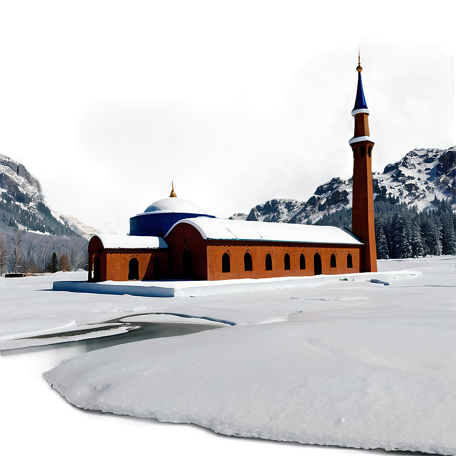 Mosque In Snowy Landscape Png Sql40 PNG