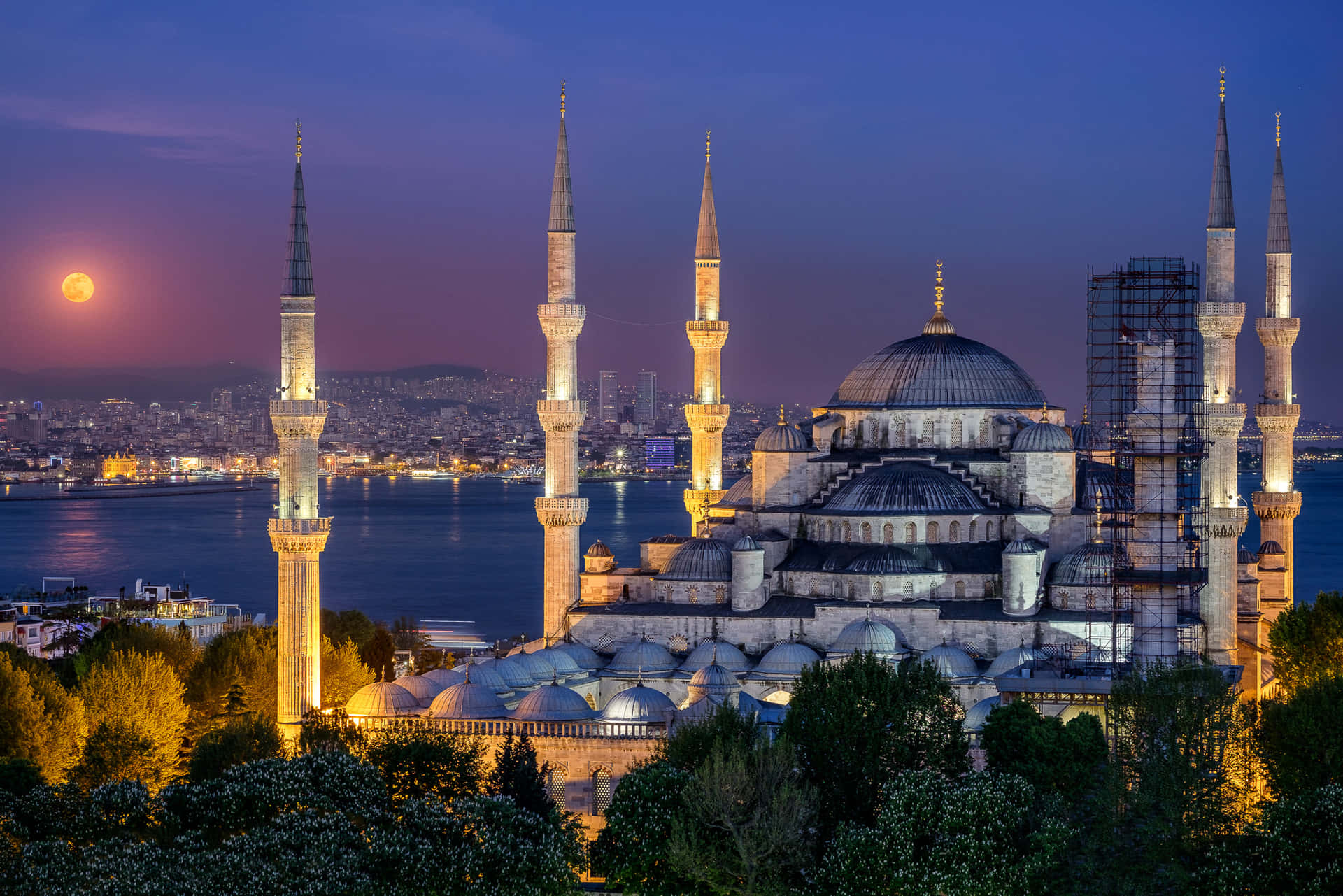 Mosque Night City View Picture