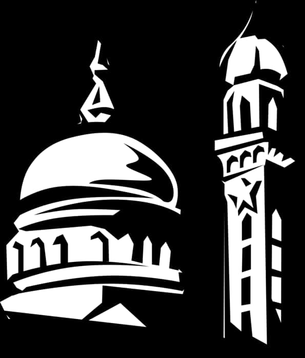 Mosque Silhouette Graphic PNG