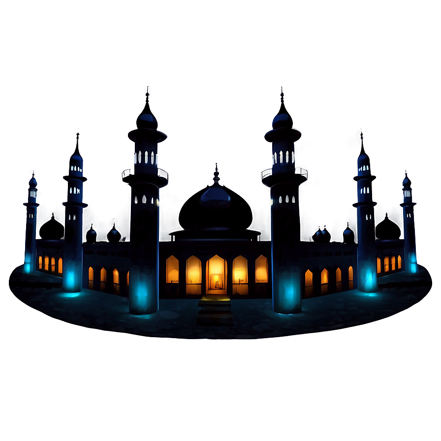 Mosque With Traditional Lanterns Png Mfa87 PNG