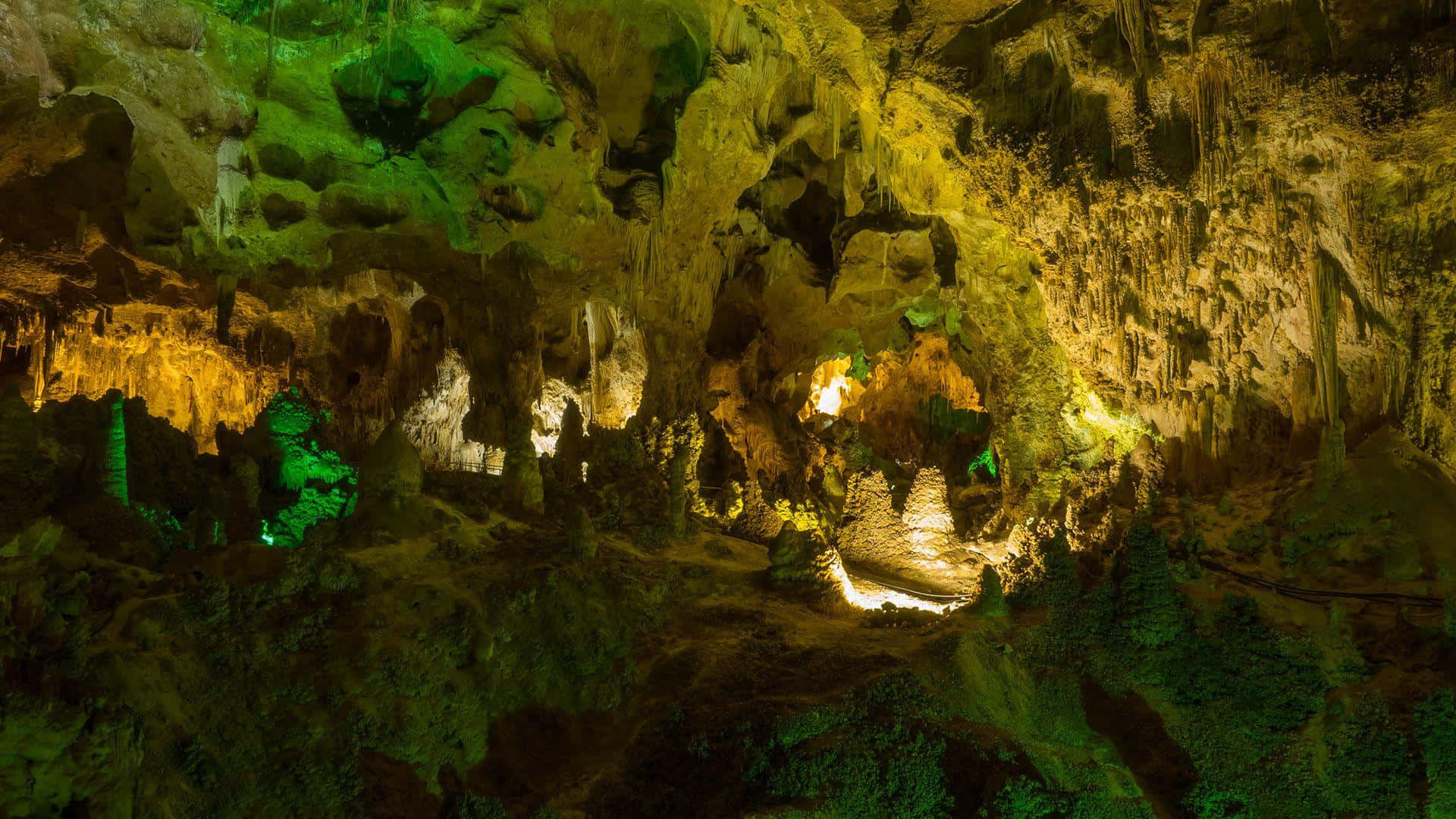 Parquenacional Carlsbad Caverns En Verde Musgo. Fondo de pantalla