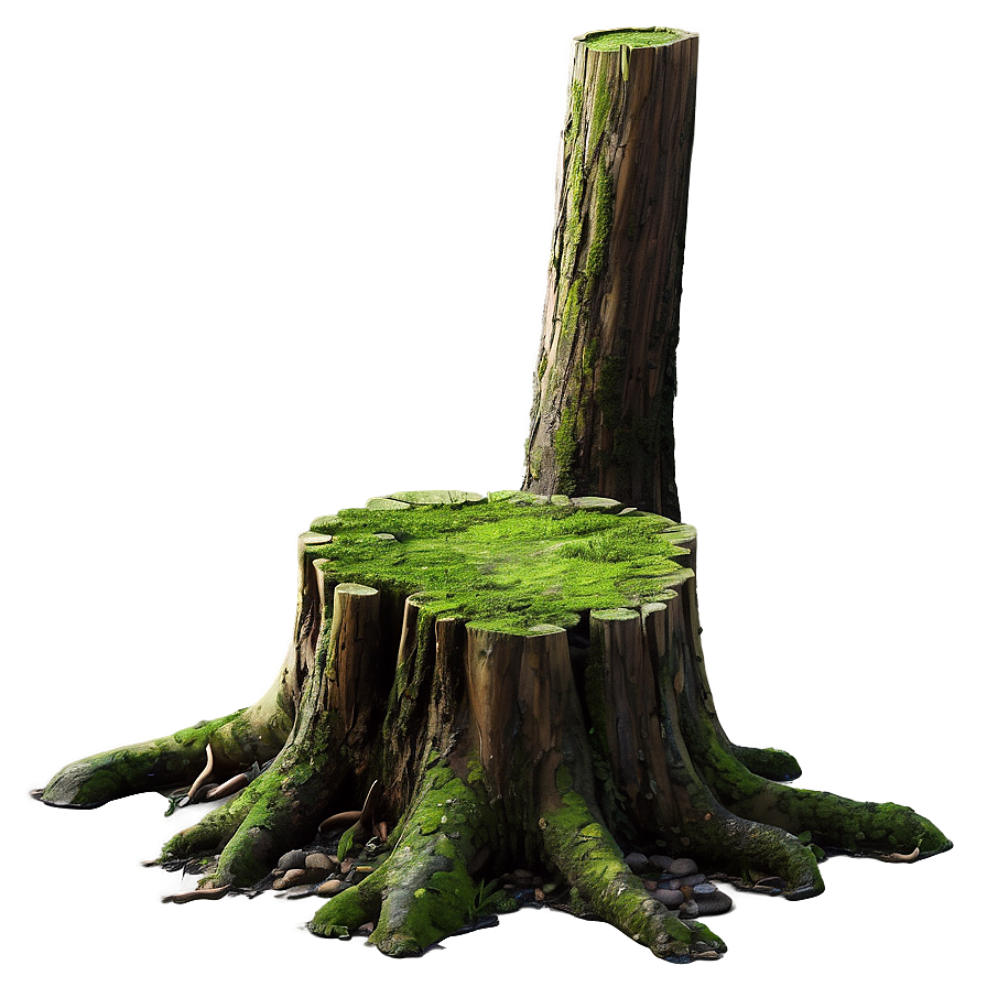 Mossy Tree Stump Png 06132024 PNG