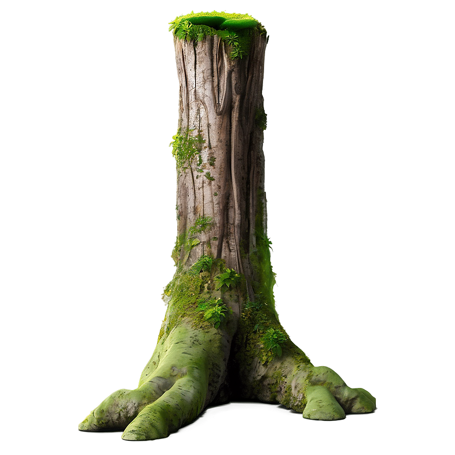 Mossy Tree Trunk Png 05242024 PNG